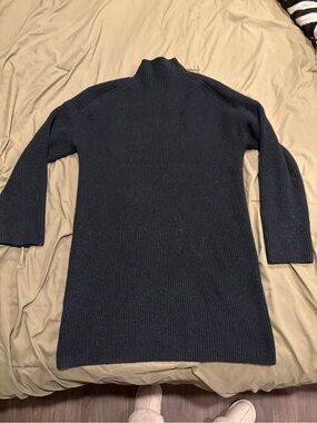 Abercrombie & Fitch Black Ribbed Knit Mock Neck Sweater